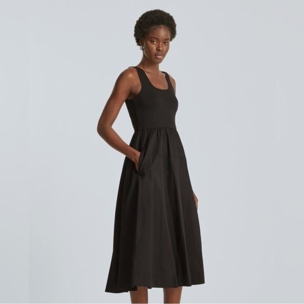 Everlane Black Midi Tank Dress - Picture 2 of 9